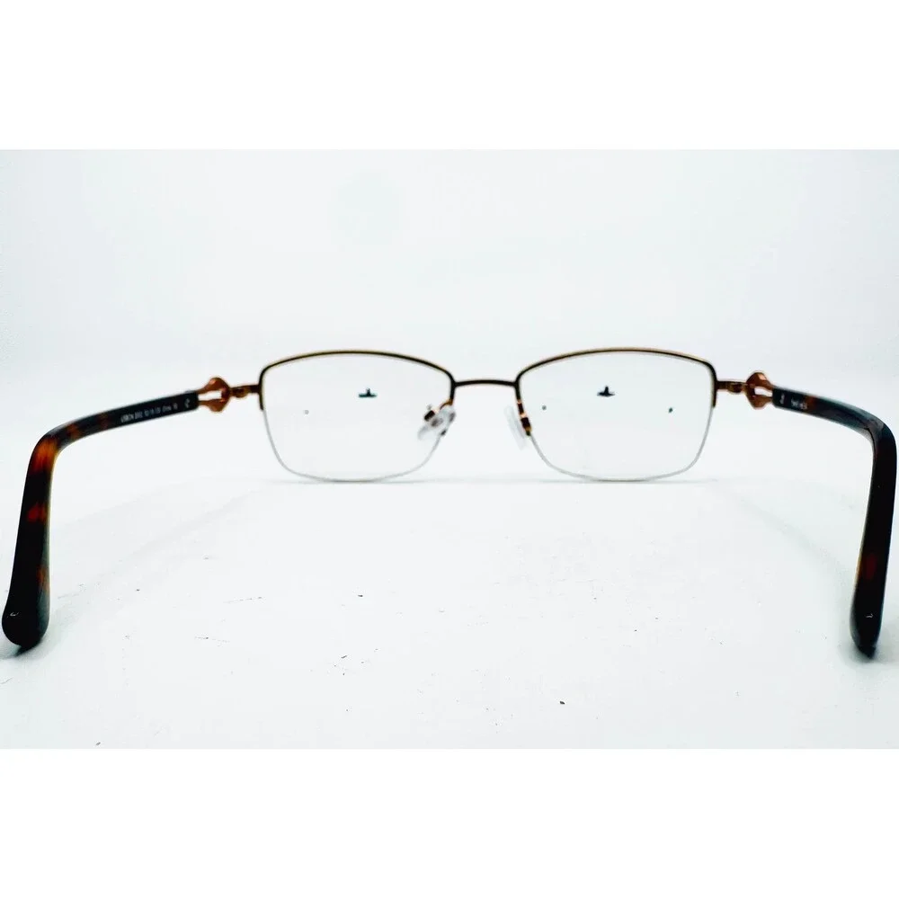 Twelve84 Lisbon 2002 Eyeglasses Womens Copper Gold Half Rim 52-18-135